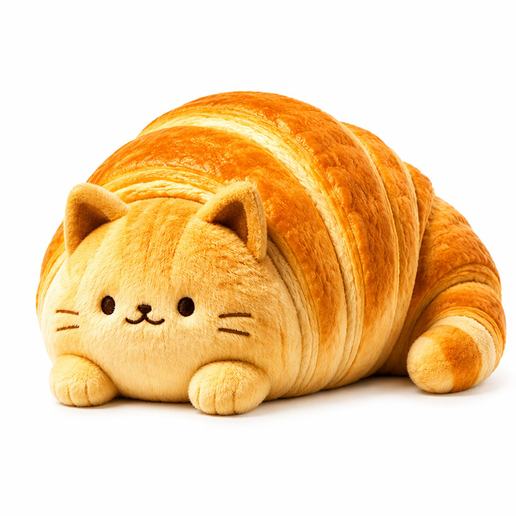 Croissant Cat Plys Legetøj