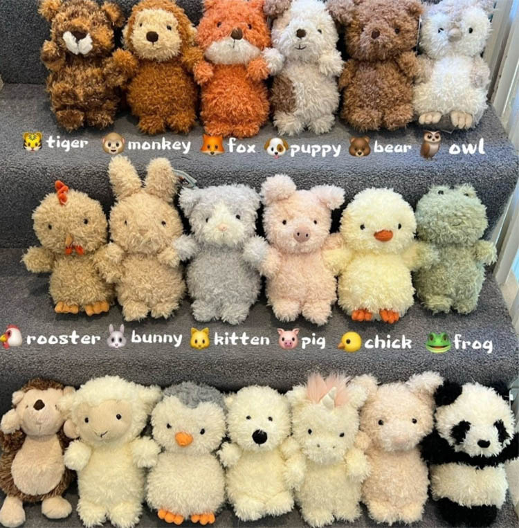 Curly-haired Animal Stuffed Animals