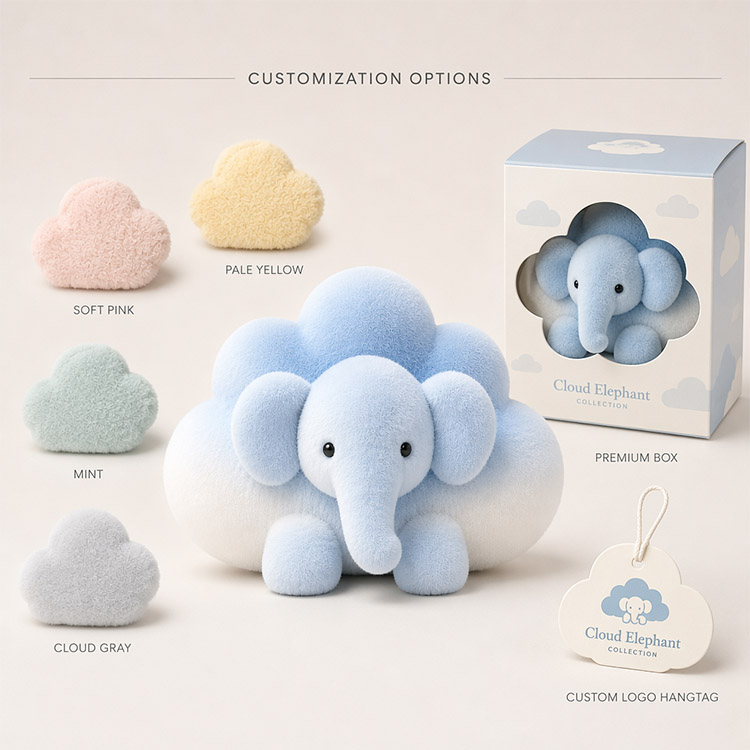 Cloud Elephant Plush Toy